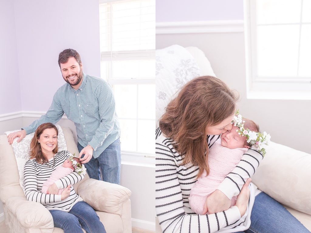 Annapolis Maryland in home newborn girl photo session, Maryland Newborn Photographer