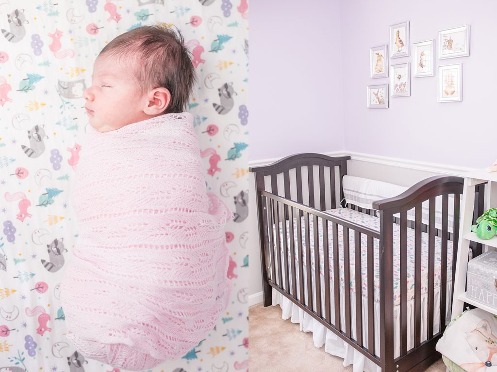 Annapolis Maryland in home newborn girl photo session, Maryland Newborn Photographer