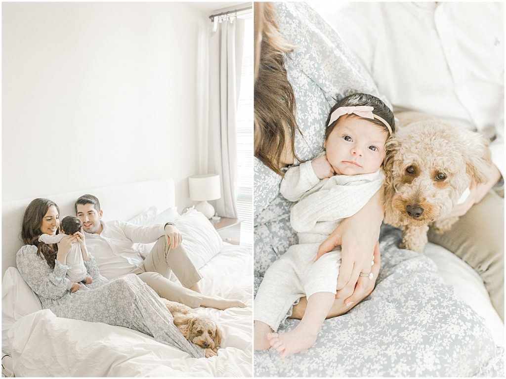 DC Newborn photography family photos with dog